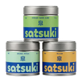 Satsuki Tasting Set – 3 × 30 g (Everyday, Organic, Hōjicha)